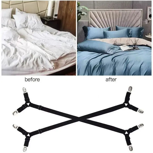 Adjustable bed sheet - bed, straps