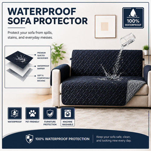 Non slip reversible sofa - slip,