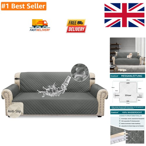 Grey seater sofa cover - 3-seater,