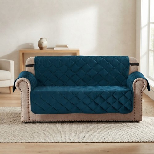 Luxury teal velvet sofa - teal, cover